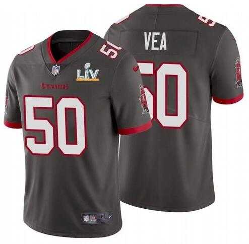 Nike Men & Women & Youth Buccaneers 50 Vita Vea Gray 2021 Super Bowl LV Vapor Untouchable Limited Jersey,We sell and wholesale Nike Men & Women & Youth Buccaneers 50 Vita Vea Gray 2021 Super Bowl LV Vapor Untouchable Limited Jersey on line form chian!